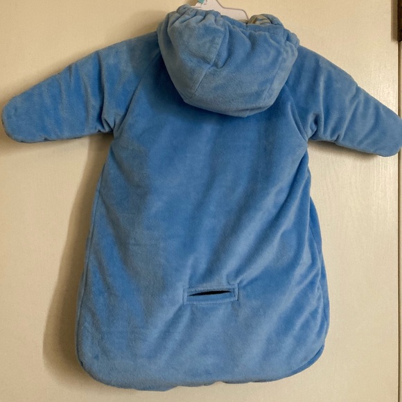 🌞NWOT Carter’s blue Velour Hooded Snowsuit C - Picture 9 of 10